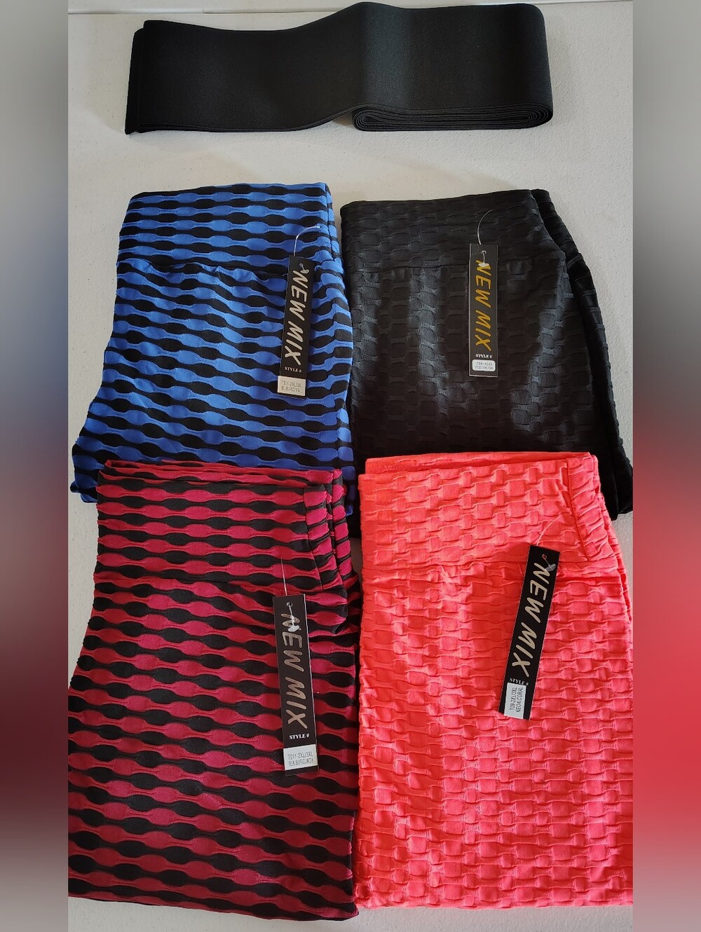5 Pc Activewear Bundle 2X/3X 4 Leggings + Adjustable Waist Wrap NWT